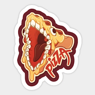 Pizza Monster Sticker